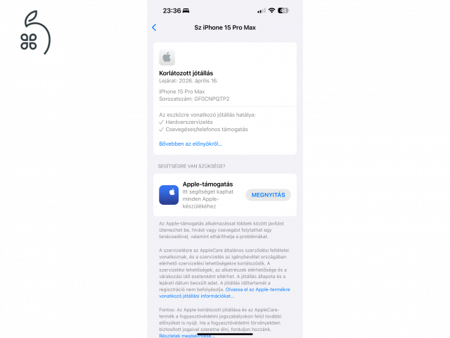 IPhone 15 Pro Max 512GB Black Titanium GARANCIÁLIS