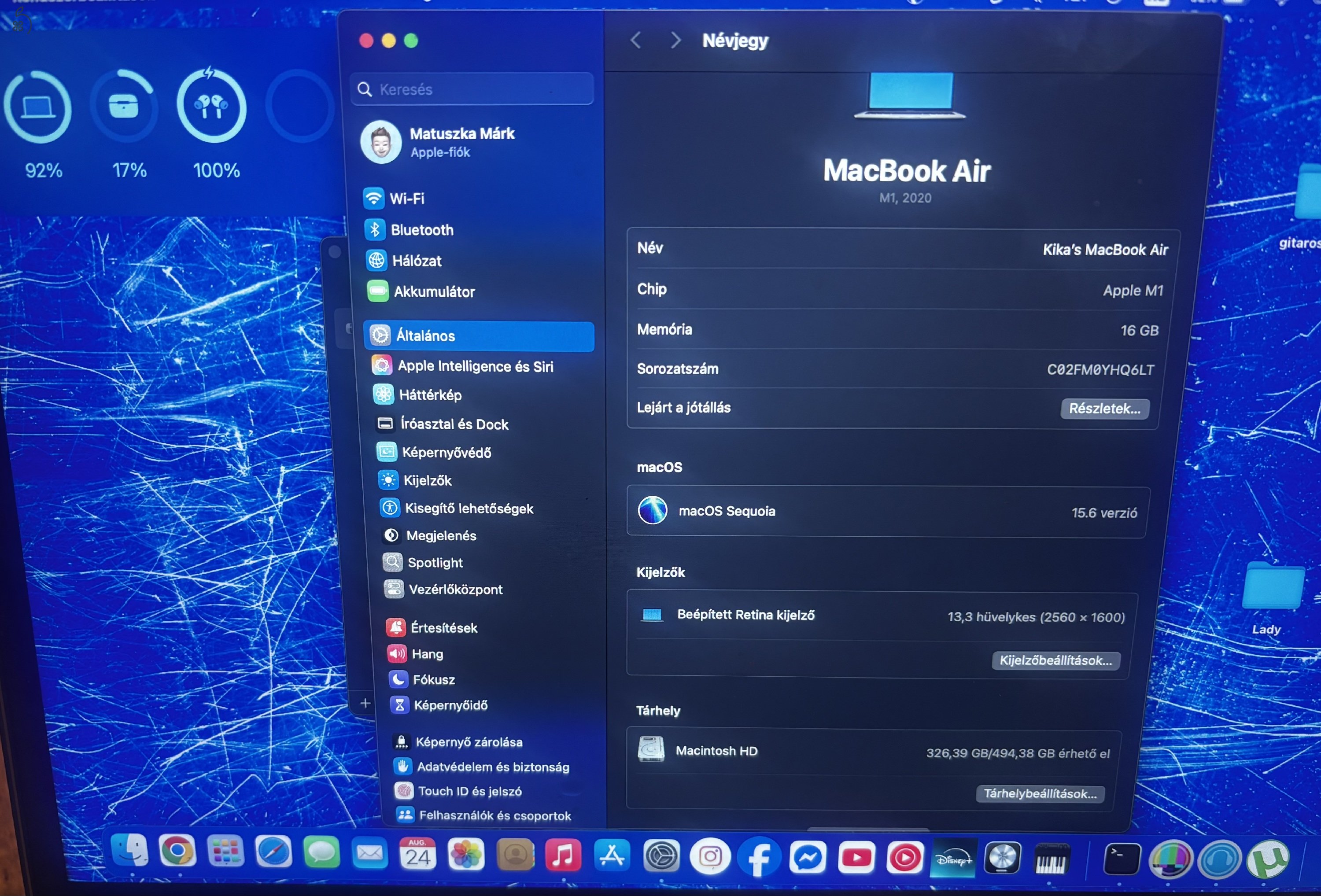 Macbook air M1 2020 16gb