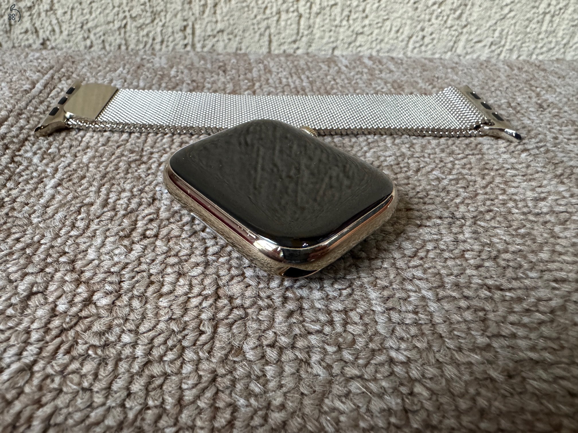 Apple, Watch, Series 8, 45mm, Arany, Rozsdamentes Acél, Milanese, Milánói, Gold, A2775, Stainless Steel, iwatch, applewatch