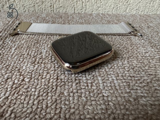 Apple, Watch, Series 8, 45mm, Arany, Rozsdamentes Acél, Milanese, Milánói, Gold, A2775, Stainless Steel, iwatch, applewatch