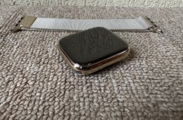 Apple, Watch, Series 8, 45mm, Arany, Rozsdamentes Acél, Milanese, Milánói, Gold, A2775, Stainless Steel, iwatch, applewatch