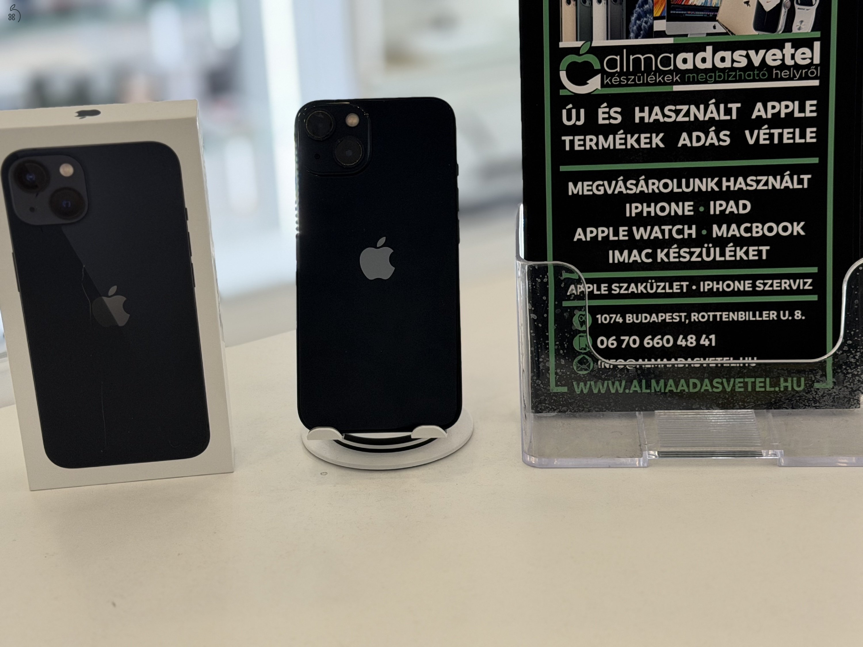 iPhone 13 256GB Vodafone Használt/1-3 hónap gar./Akku 87%/p4621