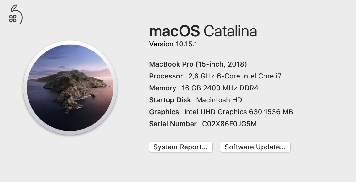 Macbook Pro Retina 2018