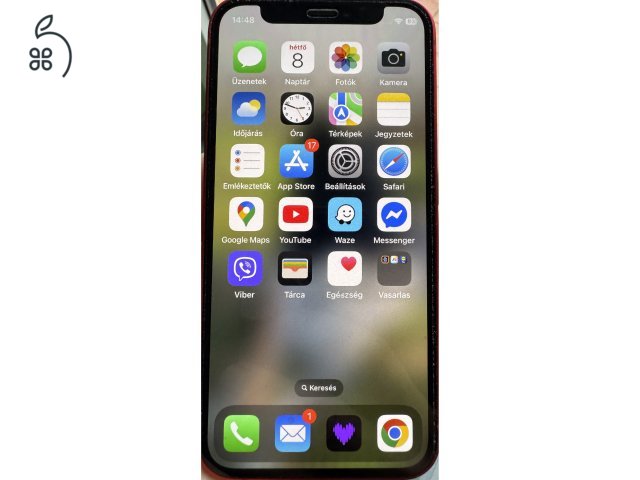 Iphone 12 mini, piros, 64 GB makulátlan eladó