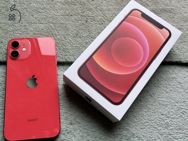 Iphone 12 mini, piros, 64 GB makulátlan eladó