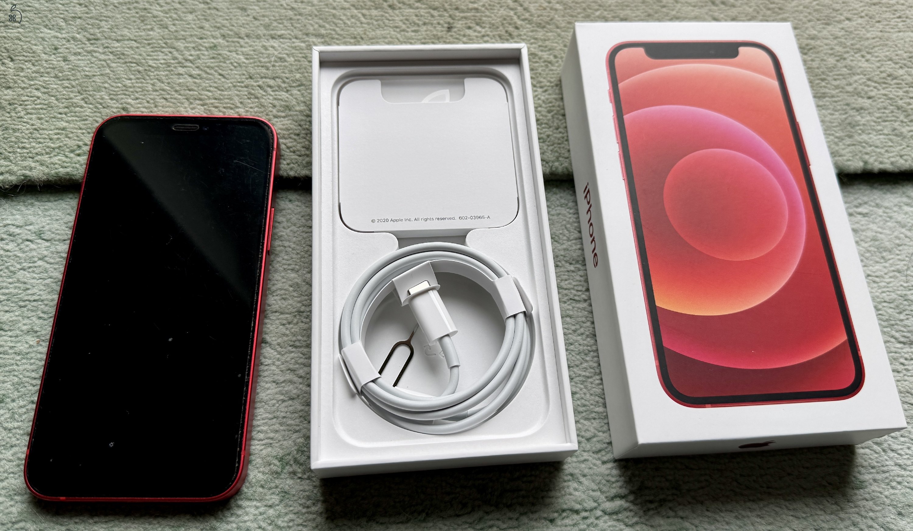 Iphone 12 mini, piros, 64 GB makulátlan eladó