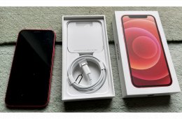Iphone 12 mini, piros, 64 GB makulátlan eladó