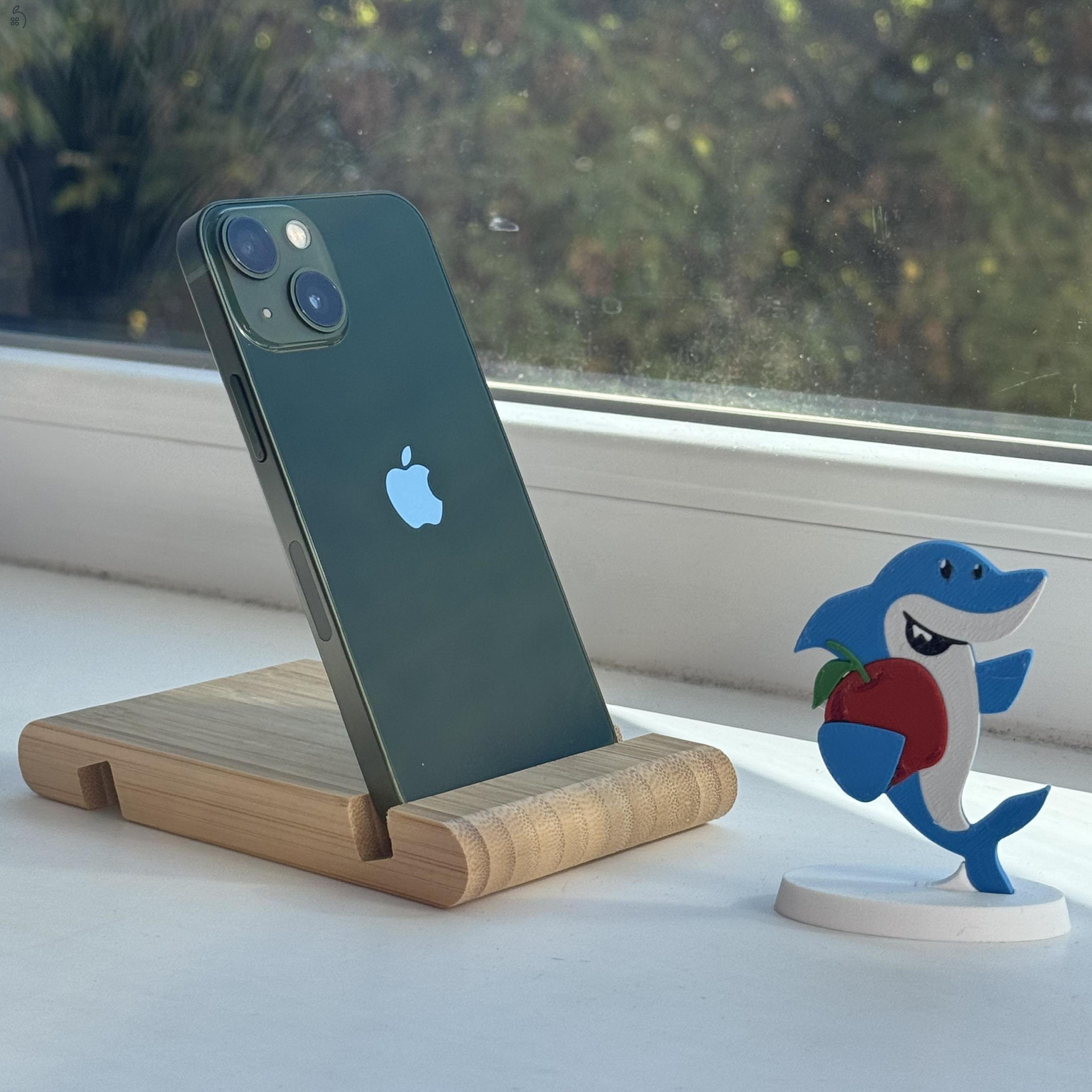 GYÖNYÖRŰ iPhone 13 mini 128GB Green -1 ÉV GARANCIA - Kártyafüggetlen, MS3835 