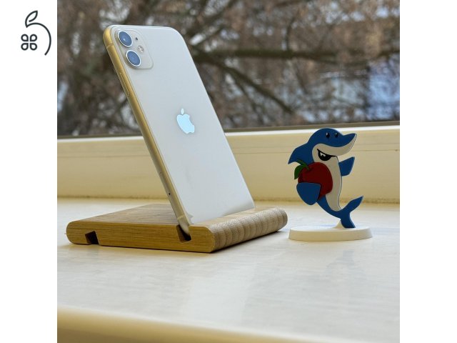 GYÖNYÖRŰ iPhone 11 64GB White -1 ÉV GARANCIA - Kártyafüggetlen, MS3871, 100% Akkumulátor 