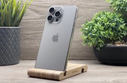 Hibátlan iPhone 15 Pro Max Natural Titanium 256GB 2 ÉV Garanciával Számlával 91% Akku