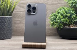 Hibátlan iPhone 15 Pro Max Natural Titanium 256GB 2 ÉV Garanciával Számlával 91% Akku