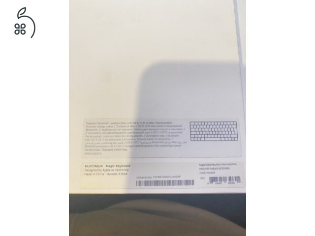 Apple Magic Keyboard Bluteooth A1644 - Magyar