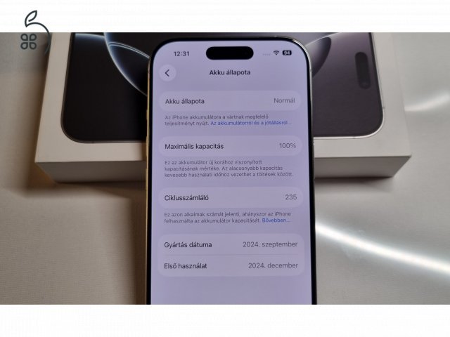 iPhopne 16 Pro 128GB White Titanium - Garanciális