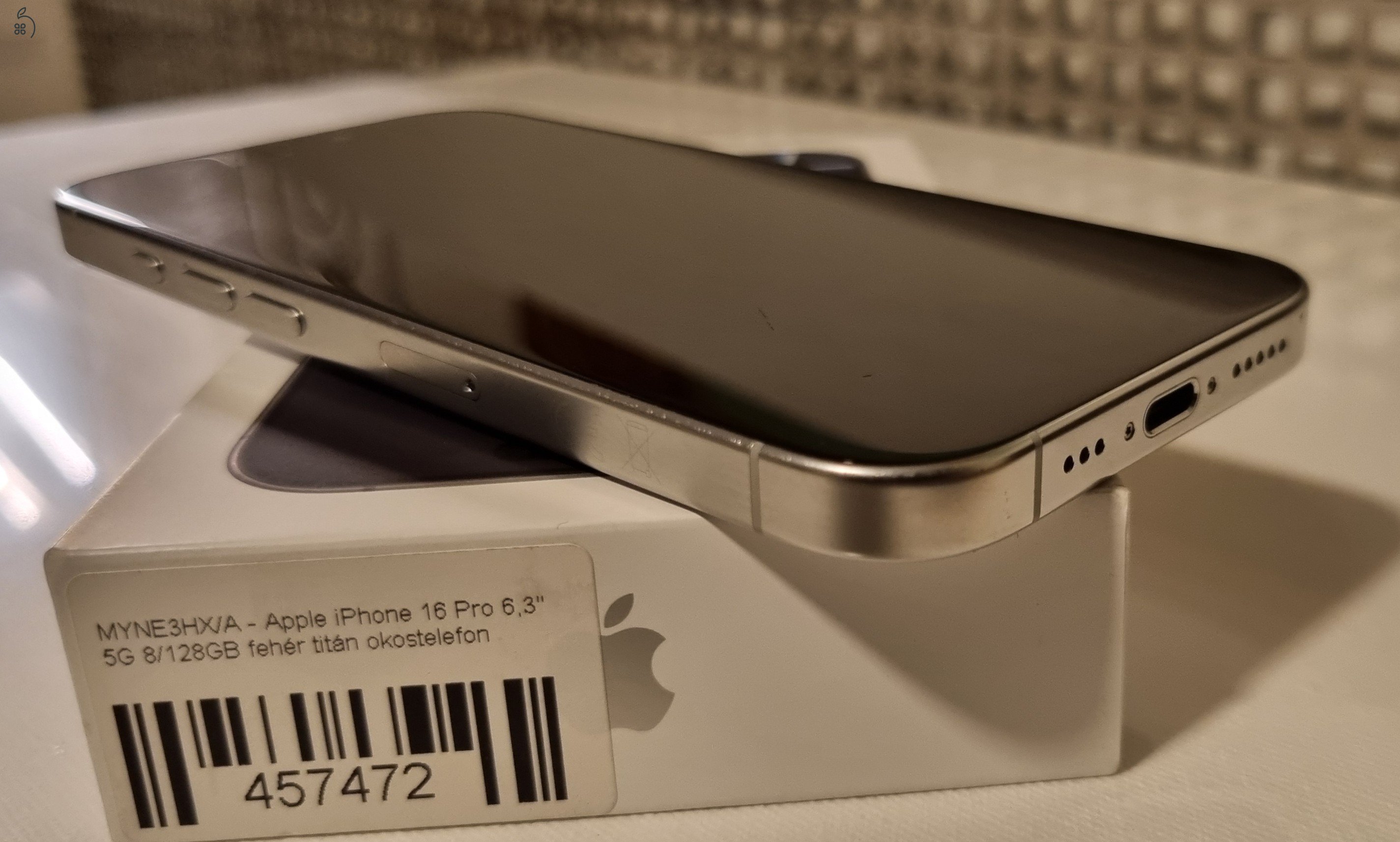 iPhopne 16 Pro 128GB White Titanium - Garanciális