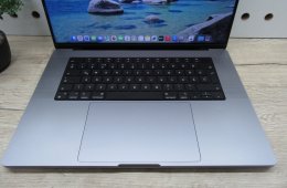 Apple MacBook Pro 16” (2021, M1 Pro) – Liquid Retina XDR + ProMotion 120 Hz, akár 21 óra – 32 GB RAM – 1 TB SSD – Használt, megkímélt – 280 ciklus / 86% akku – 3 hónap garancia