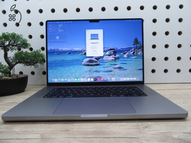 Apple MacBook Pro 16” (2021, M1 Pro) – Liquid Retina XDR + ProMotion 120 Hz, akár 21 óra – 32 GB RAM – 512 GB SSD – Használt, szép állapot – 335 ciklus / 87% akku – 3 hónap garancia
