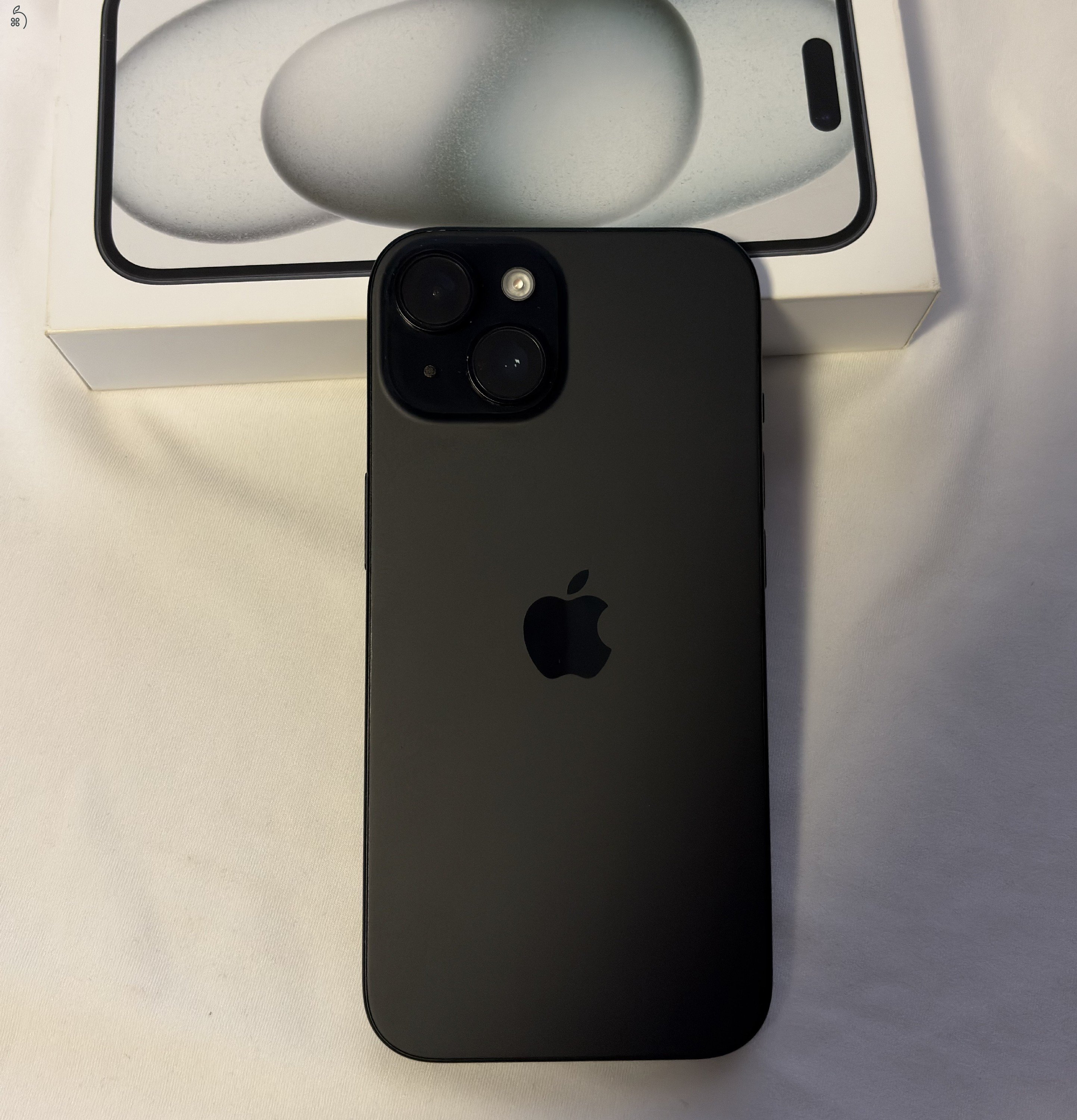 Eladó egy Apple iPhone 15 256 GB Black, független készülék, hibátlan állapotban.