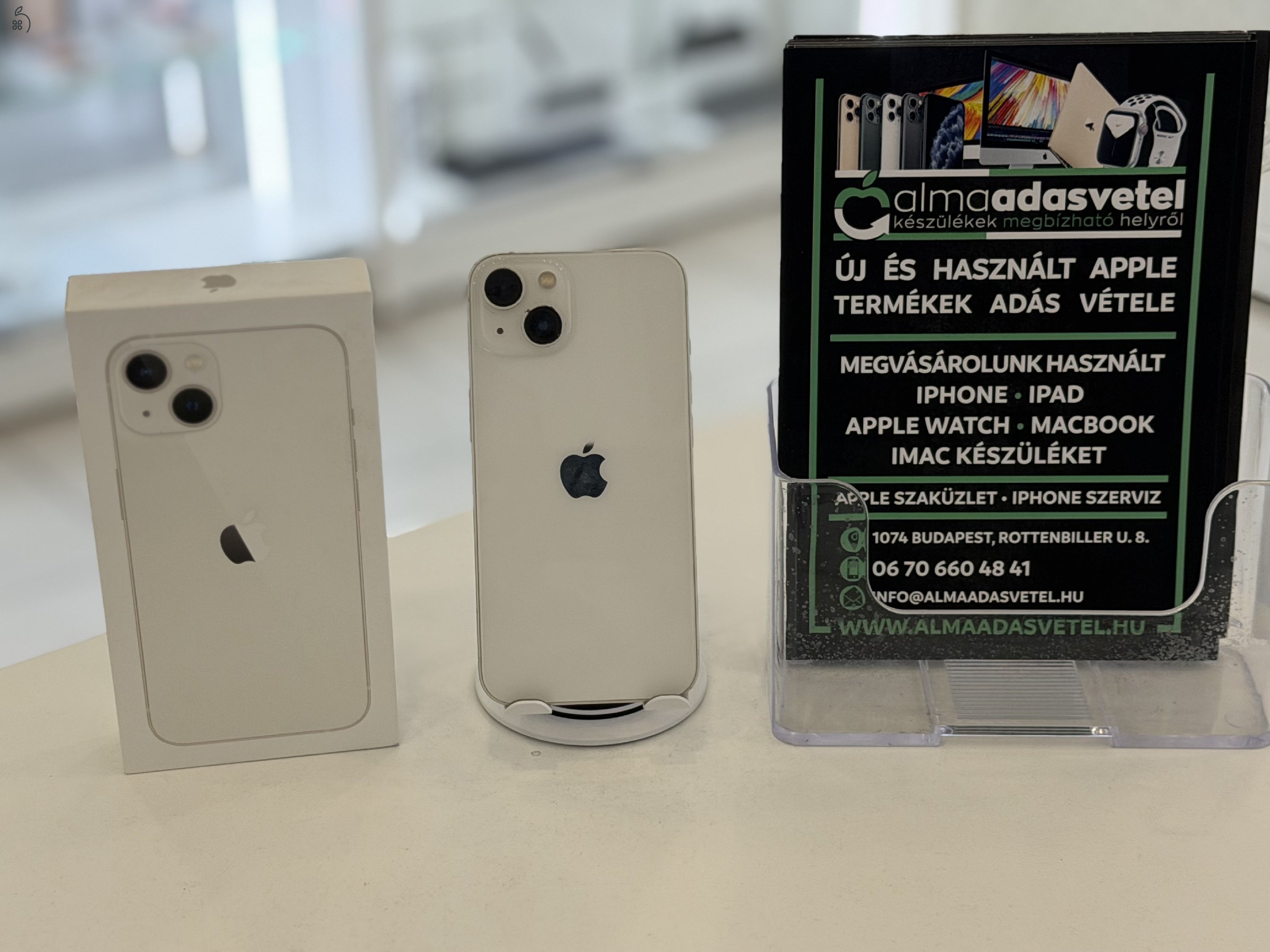 iPhone 13 256GB Független Használt/1-3 hónap gar./Akku 84%/p4624