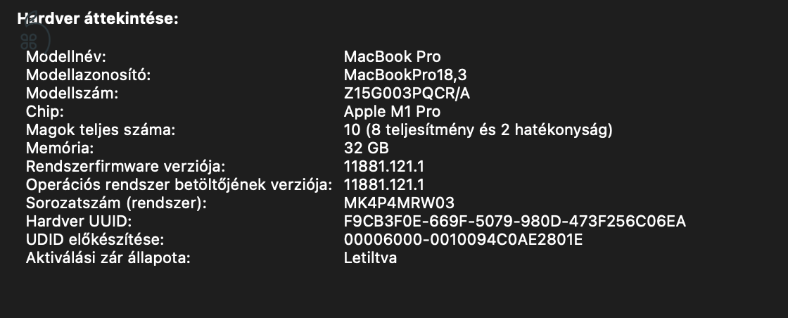 MacBook Pro M1 Pro 14