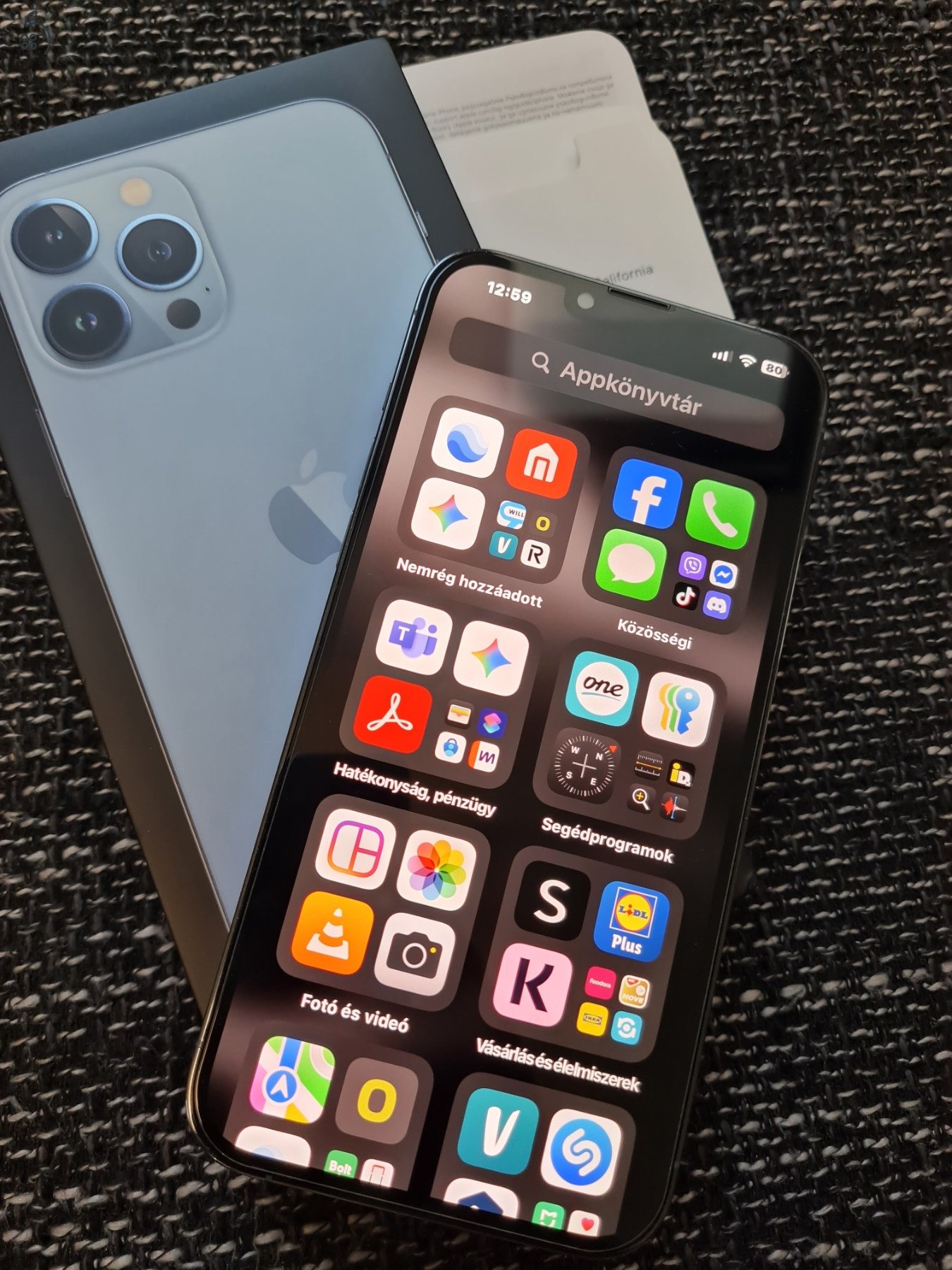 iphone 13 Pro Max kártyafüggetlen Sierra Blue nagyon szép állapotban eladó