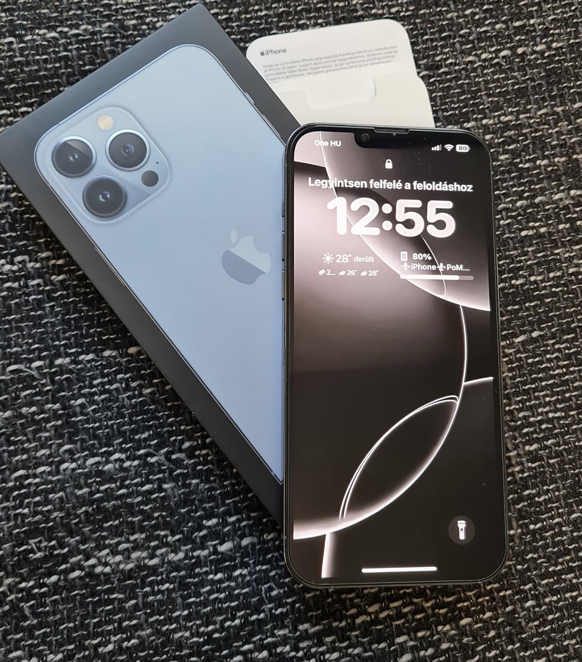 iphone 13 Pro Max kártyafüggetlen Sierra Blue nagyon szép állapotban eladó