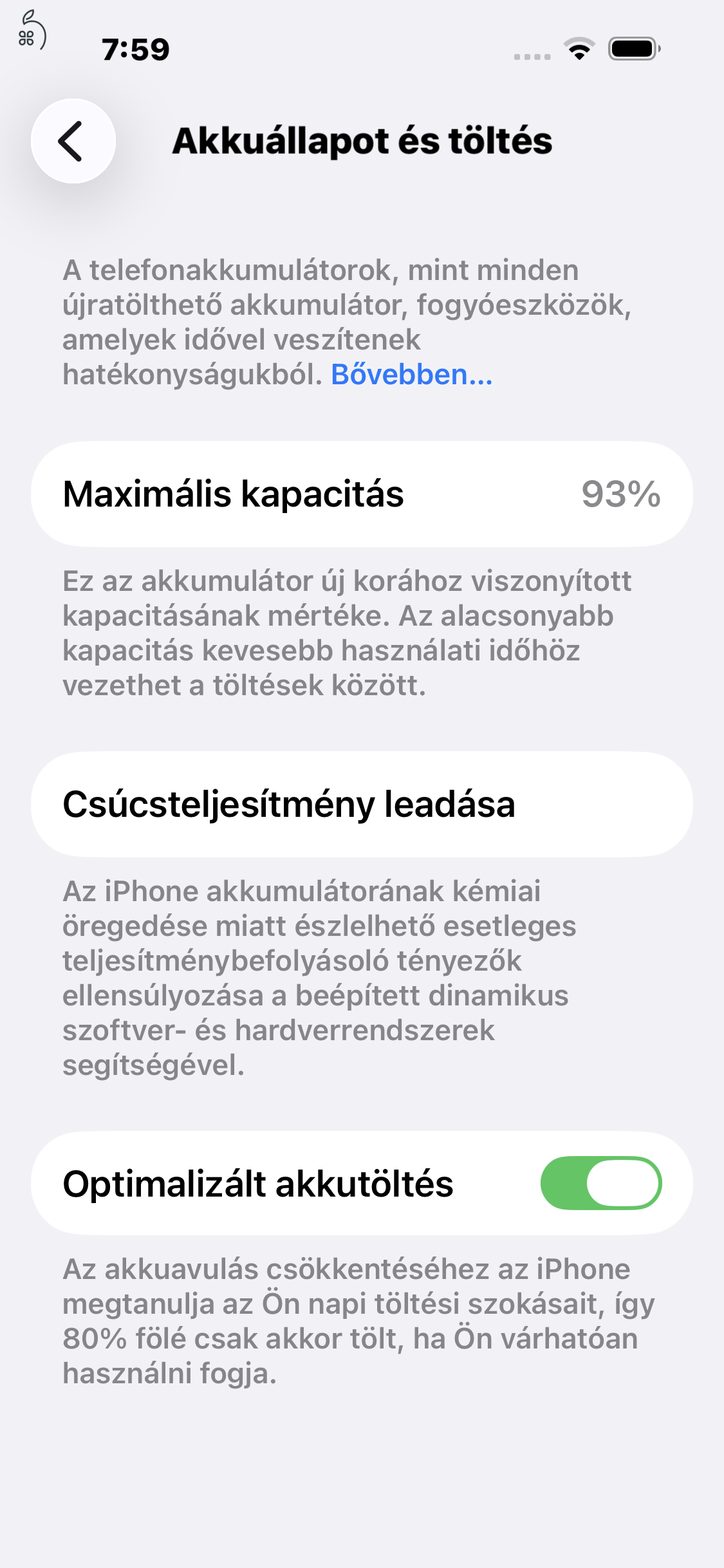 iPhone 14 Pro Max 256 GB fehér 93 % akku
