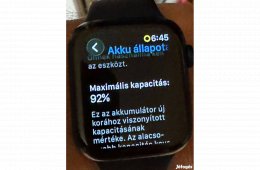 Apple Watch Series 6 44mm GPS+ Cellular (esim) -92% akku-újszerű-Kék+Fém szíj