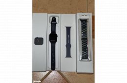 Apple Watch Series 6 44mm GPS+ Cellular (esim) -92% akku-újszerű-Kék+Fém szíj