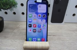 Apple iPhone 16 – Black – 128 GB – Használt, karcmentes – 100% akku / 80 ciklus – Garancia 2026. 09. 09-ig