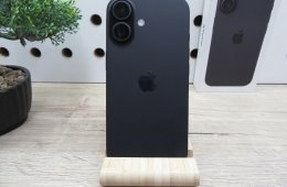 Apple iPhone 16 – Black – 128 GB – Használt, karcmentes – 100% akku / 80 ciklus – Garancia 2026. 09. 09-ig