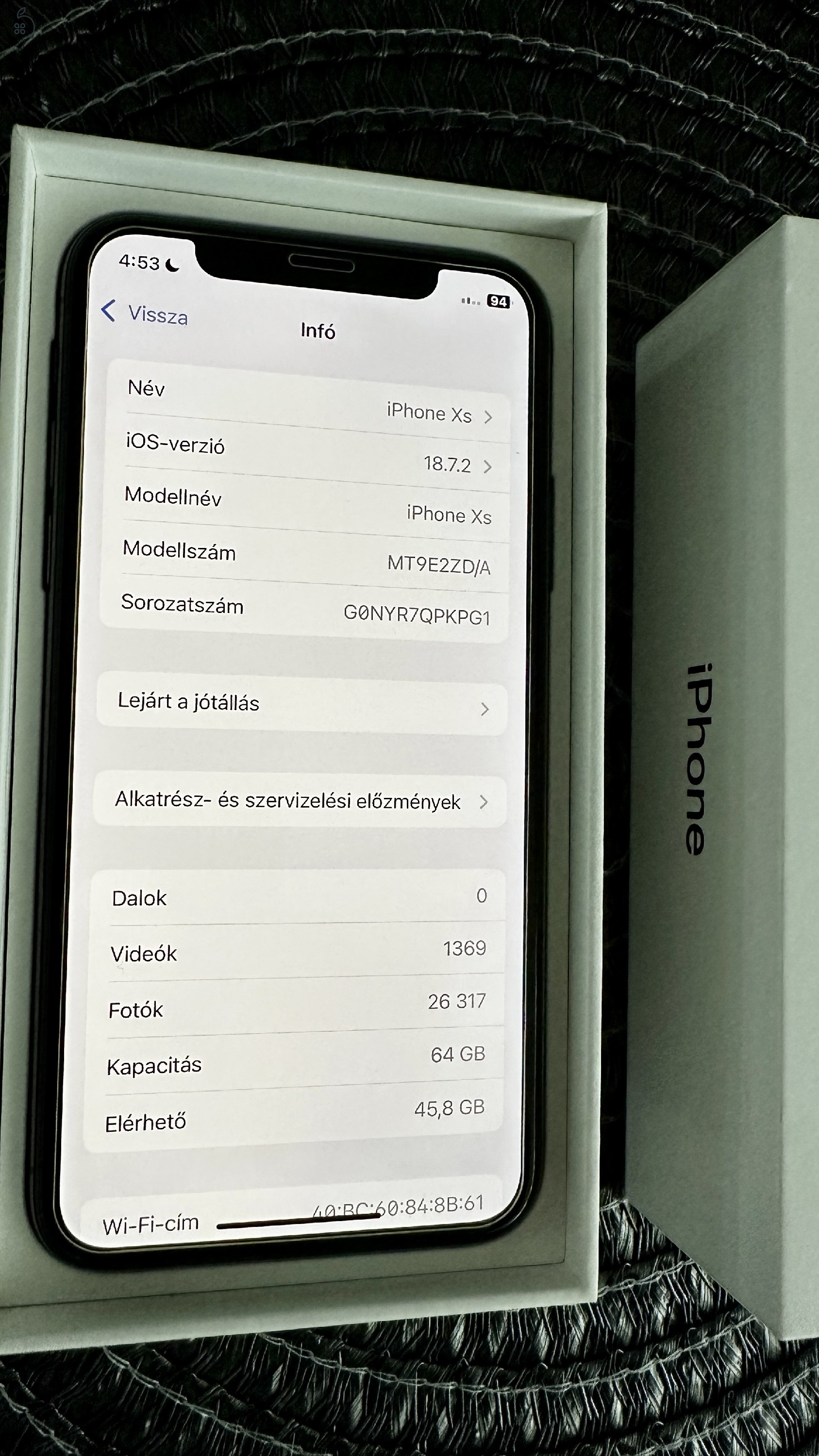 iPhone Xs, Face ID hibás