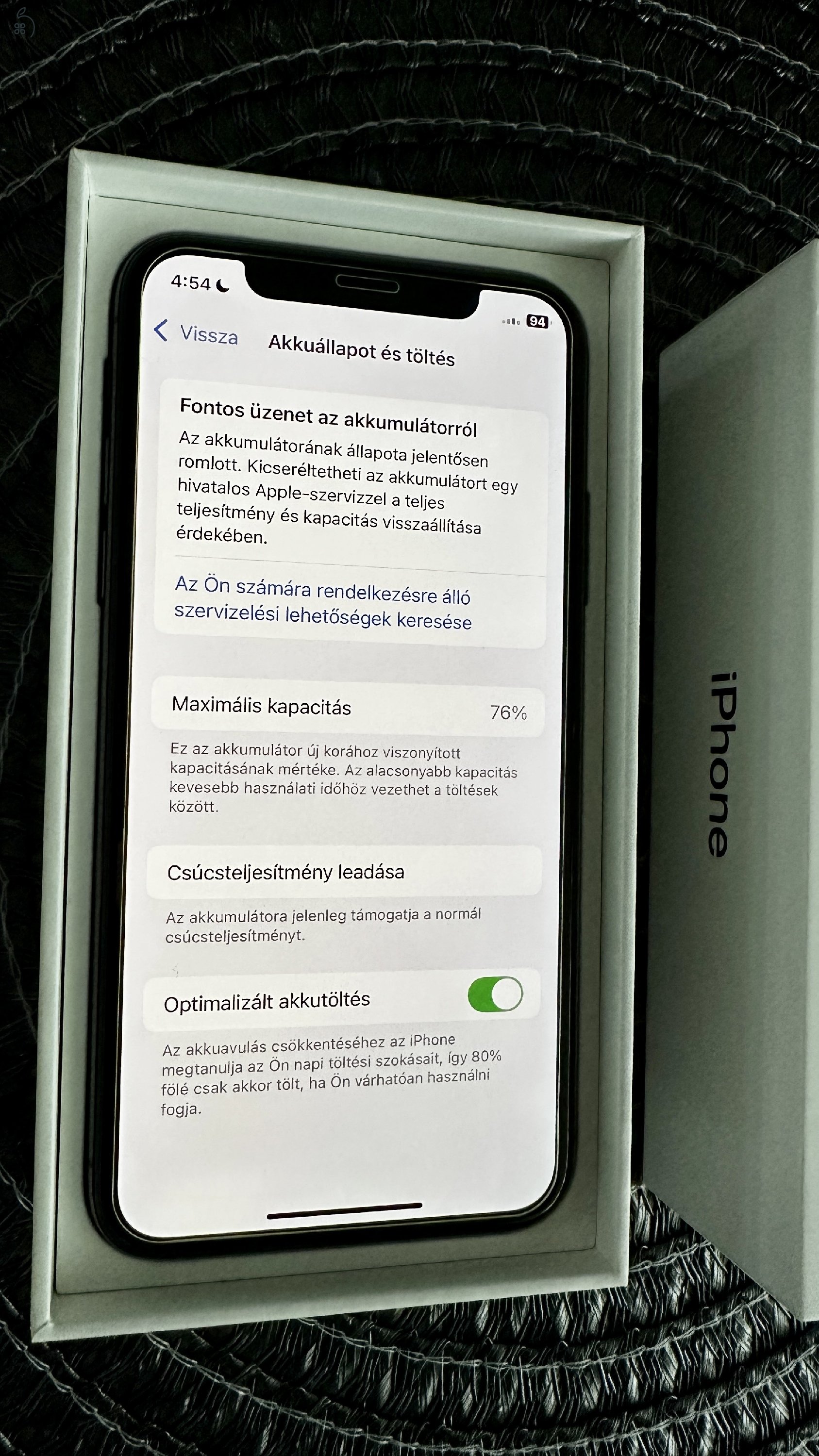 iPhone Xs, Face ID hibás