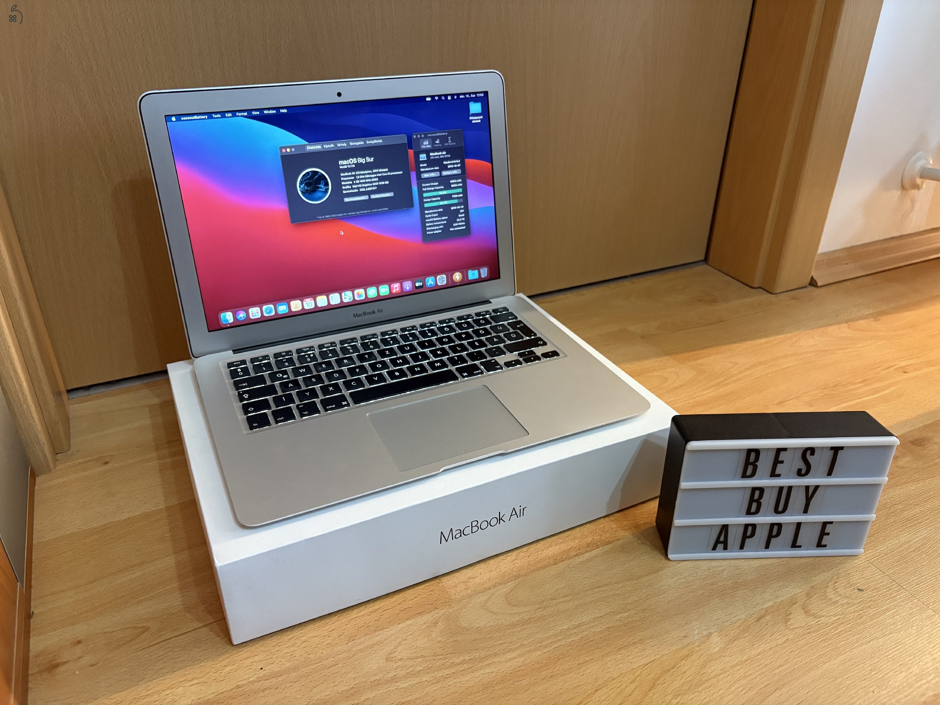 2013 MacBook Air 13 / i5 / 4GB / 256GB SSD / 84%-os Aksival Eladó ! ! !