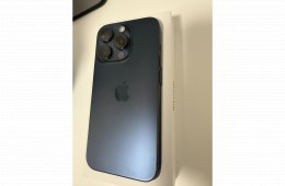 iPhone 15 Pro 128 GB, kék titán színben