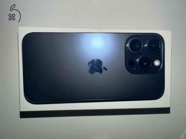 iPhone 15 Pro 128 GB, kék titán színben