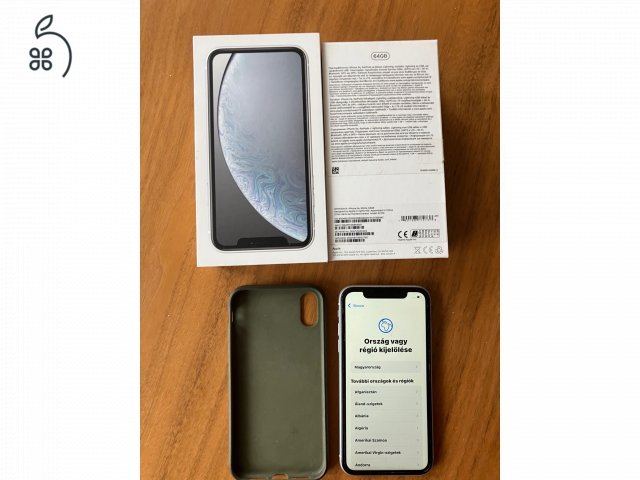 újszerű, kártyafüggetlen Apple iPhone XR 64 GB ( fehér ) eladó 