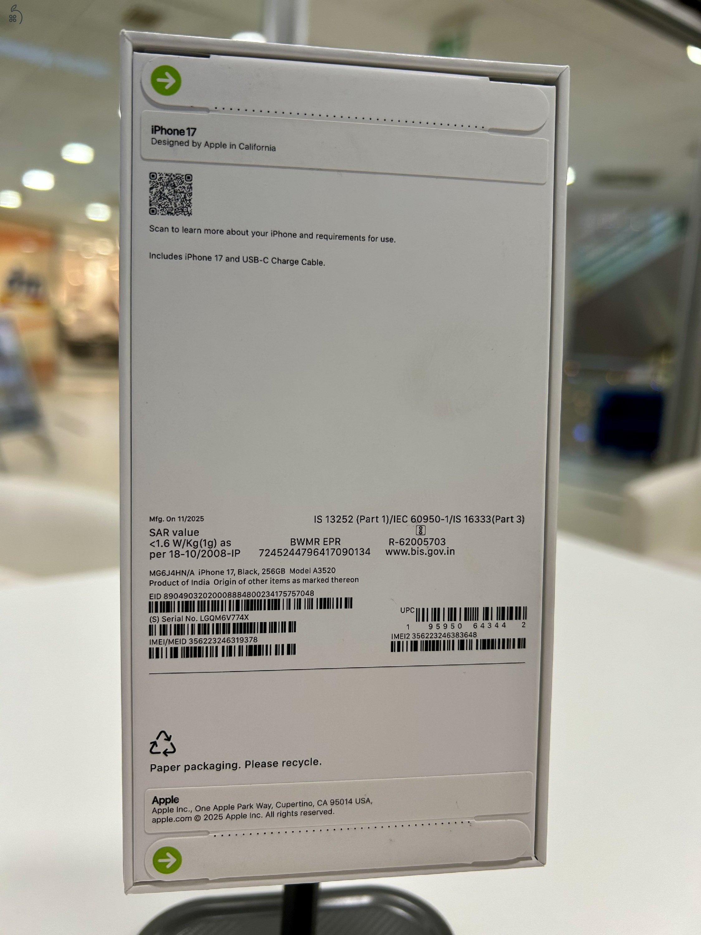 Új Bontatlan iPhone 17 256GB Black + Beszámítás