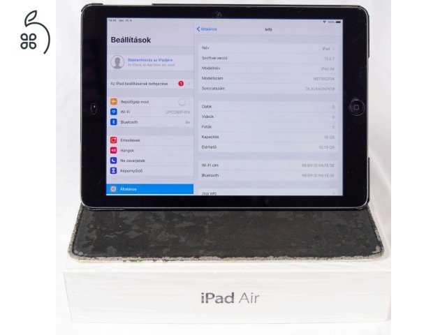 iPad Air 1 – 16GB – Szép állapot, első tulaj, csak 9 900 Ft