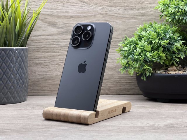 Hibátlan iPhone 15 Pro Black Titanium 256GB 2 ÉV Garanciával Számlával 90% Akku