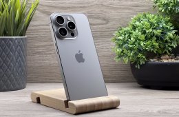 Hibátlan iPhone 15 Pro Natural Titanium 256GB 2 ÉV Garanciával Számlával 90% Akku