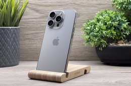 Hibátlan iPhone 15 Pro Natural Titanium 256GB 2 ÉV Garanciával Számlával 92% Akku