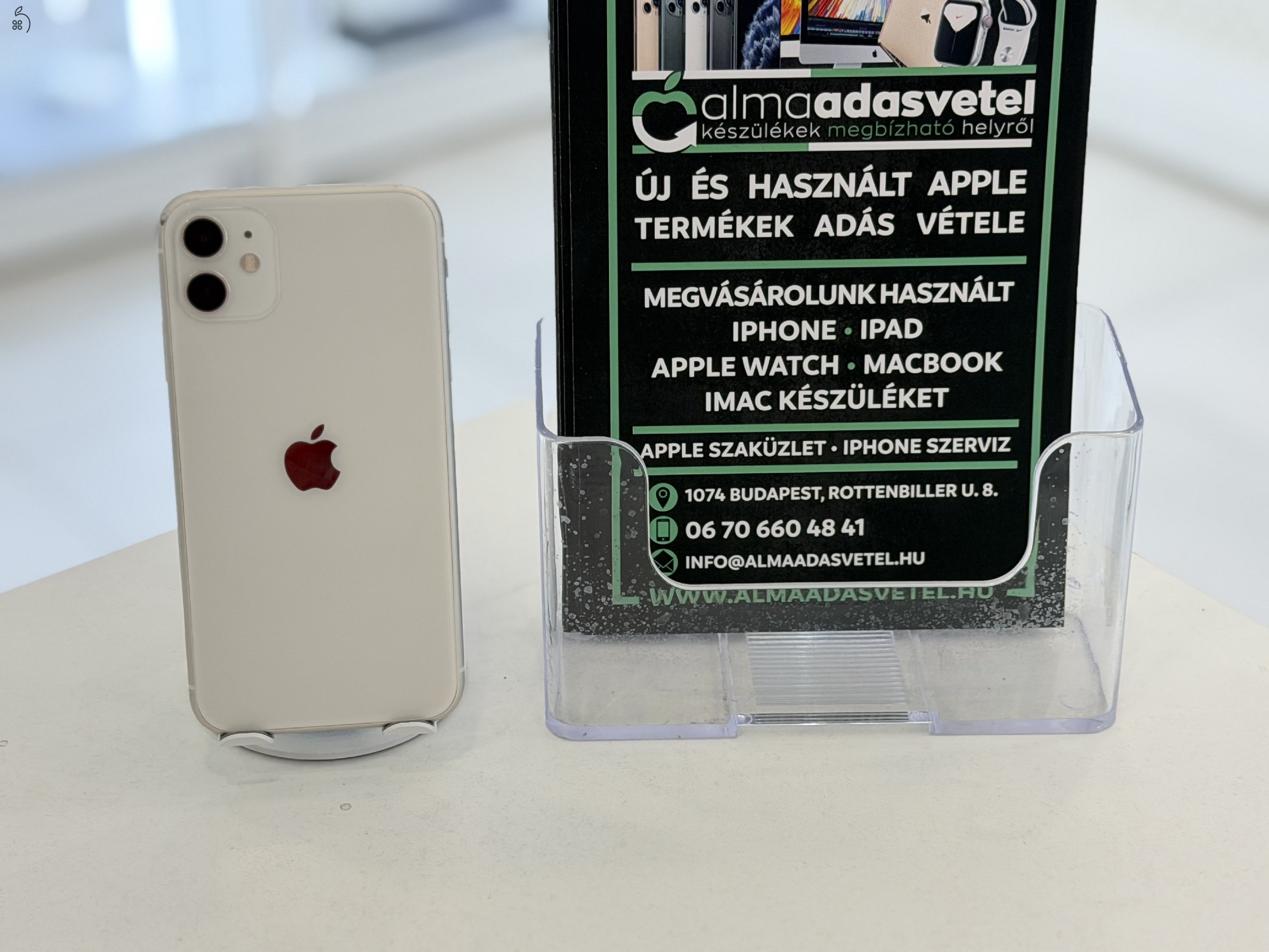 iPhone 11 64GB Független Használt/1-3 hónap gar./Akku 100%/p4630