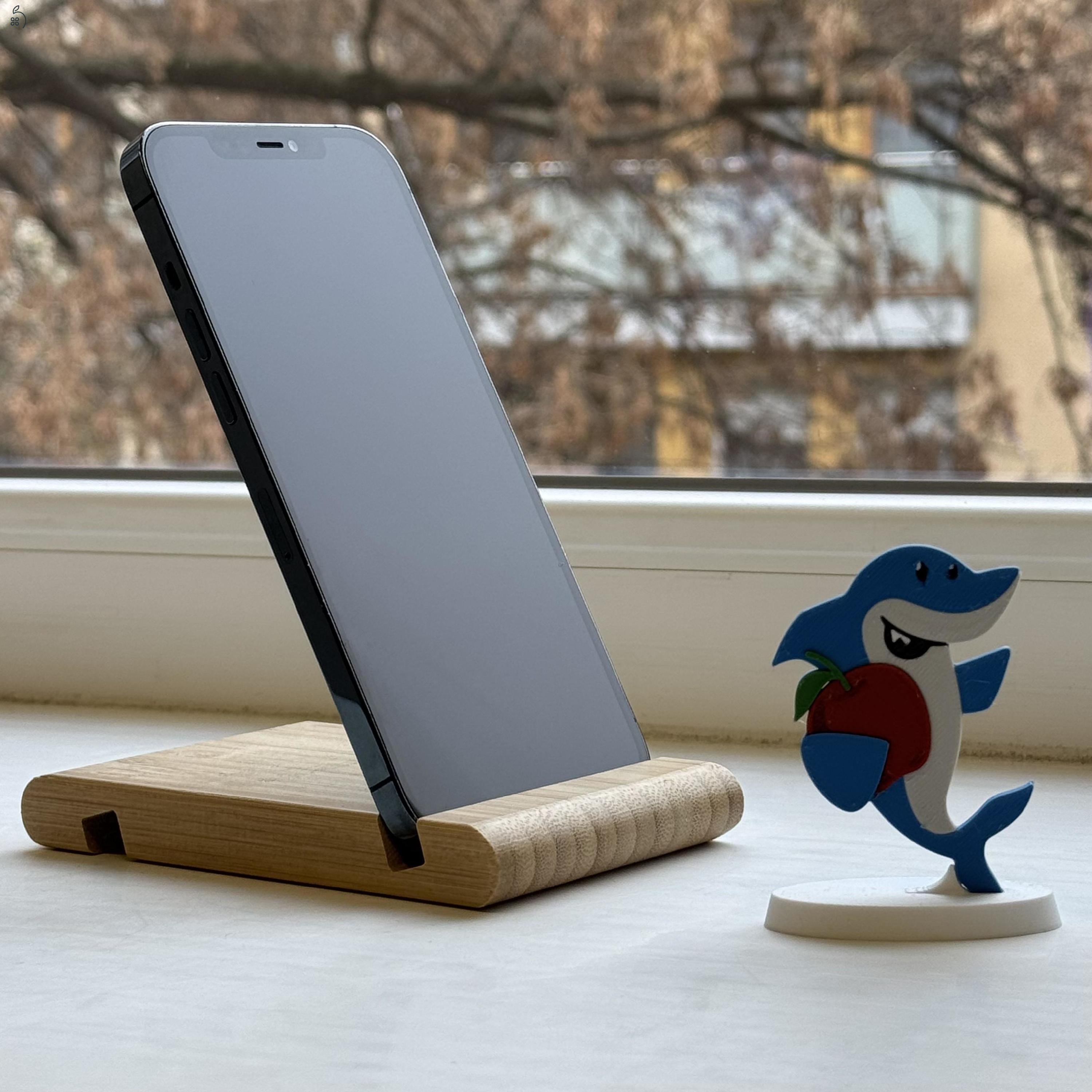 HIBÁTLAN iPhone 12 Pro Max 128GB Pacific Blue -1 ÉV GARANCIA - Kártyafüggetlen, MS4151, 100% Akksi