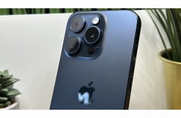  iPhone 15 Pro 256GB Kék, Független - 1 ÉV Garancia, Számla 