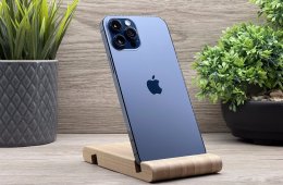 Hibátlan iPhone 12 Pro Max Pacific Blue 128GB 2 ÉV Garanciával Számlával 92% Akku