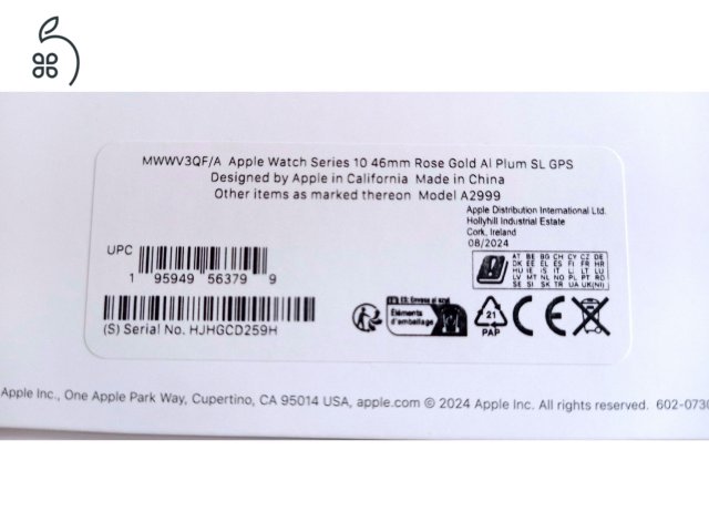 Apple Watch S10 46mm Rose Gold GPS - 100% akku –