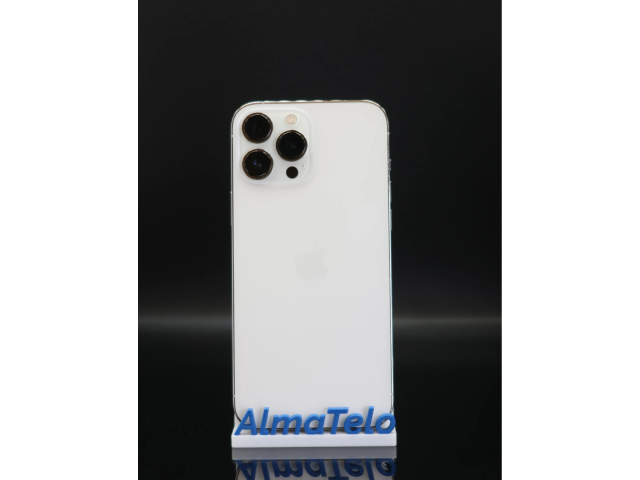Apple iPhone 13 Pro Max 128 GB Silver 100% akku - 12 HÓ GARANCIA