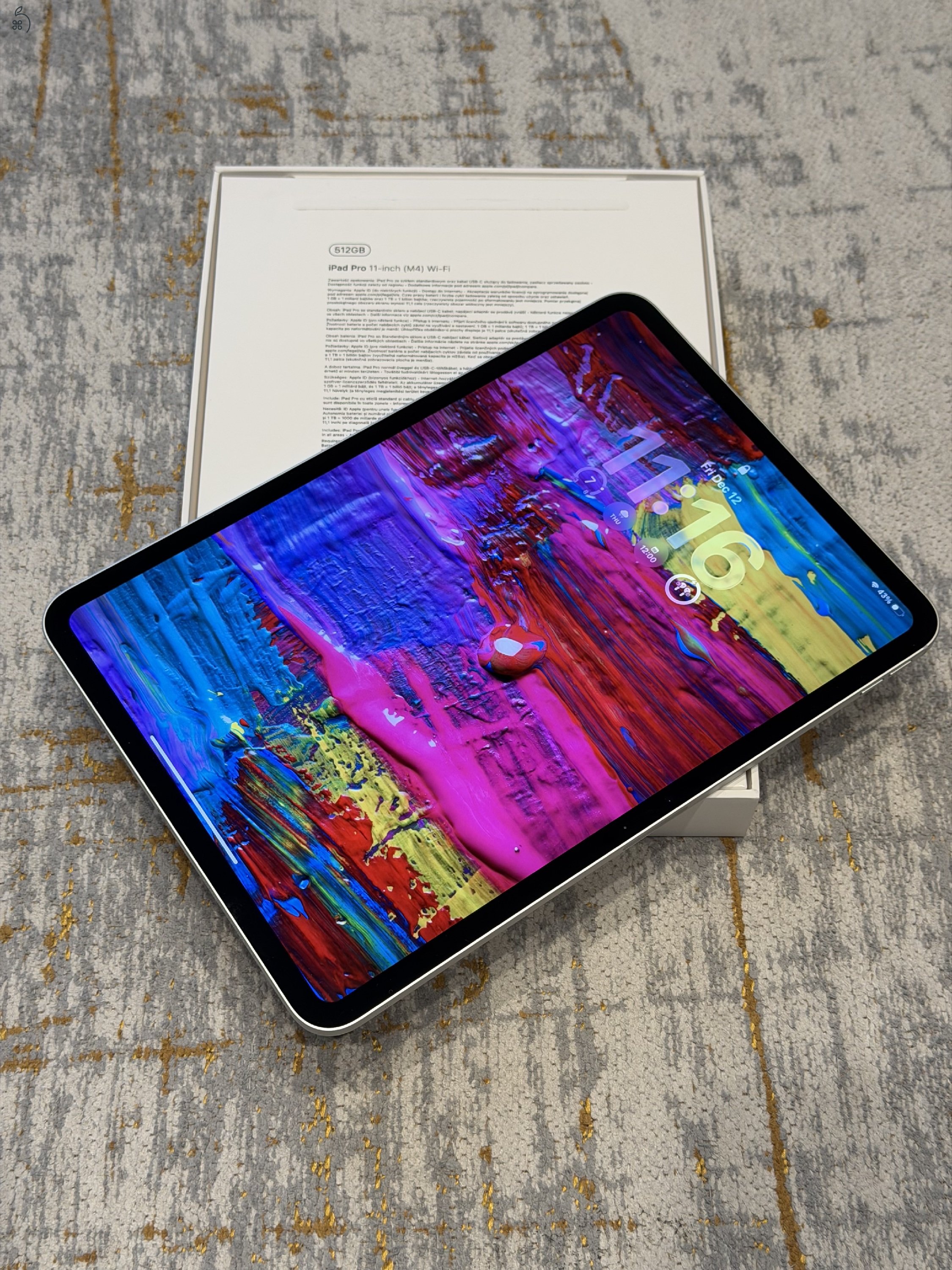 iPad Pro 11″ M4 | ezüst | 512 GB | 95% akku | OLED 120 Hz | újszerű | 1 év 9 hó gari
