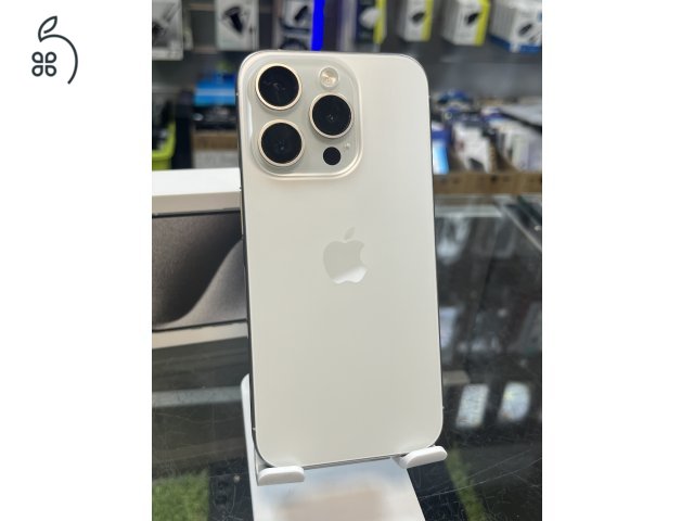 IPHONE 15 PRO 128GB NAGYON SZÉP ÁLLAPOT, GARANCIÁVAL, ÜZLETBŐL, BESZÁMITÁS