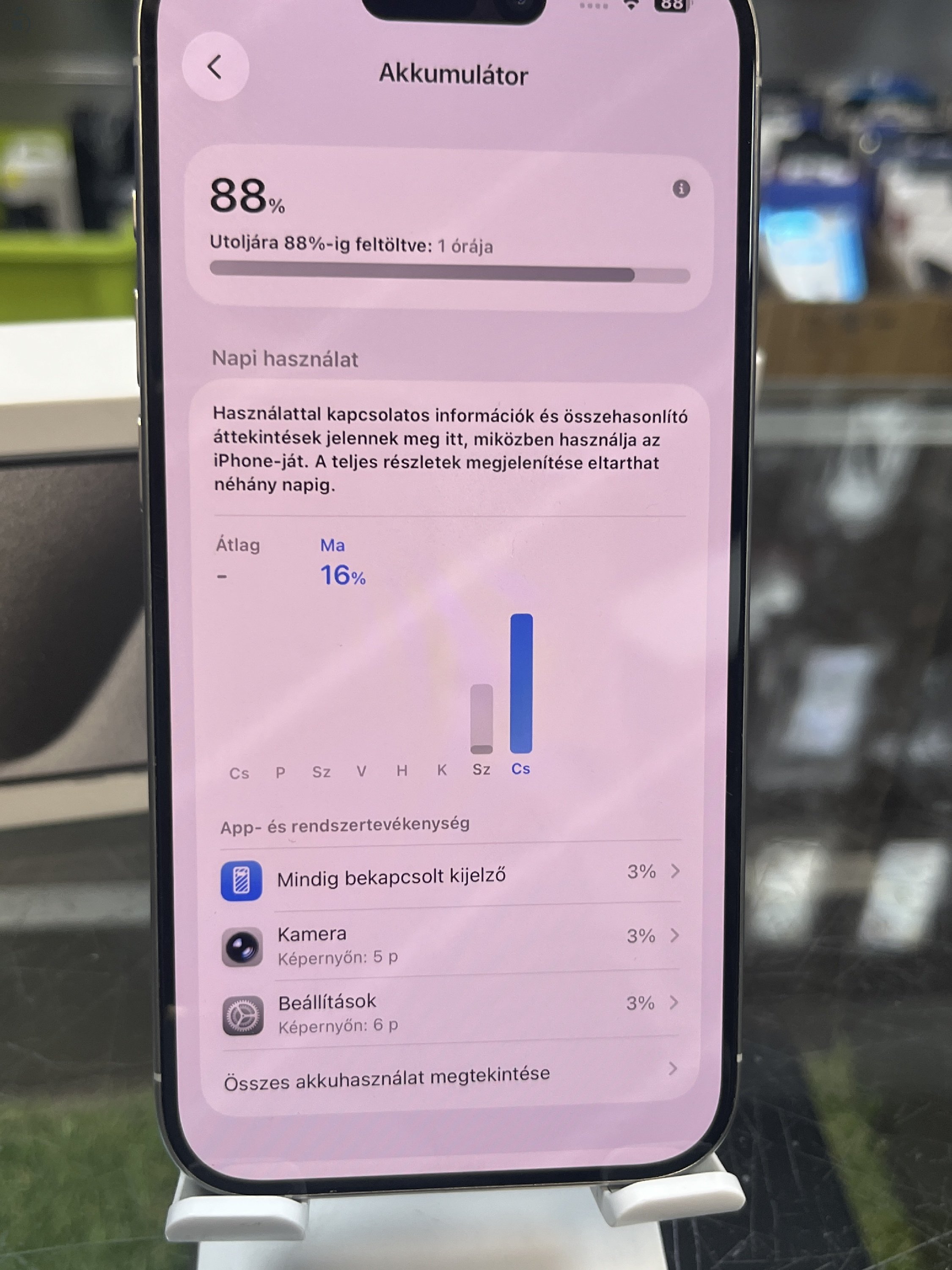 IPHONE 15 PRO 128GB NAGYON SZÉP ÁLLAPOT, GARANCIÁVAL, ÜZLETBŐL, BESZÁMITÁS